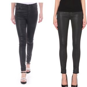 Diesel Black Gold Black Dark Grey Waxed Jeans 26